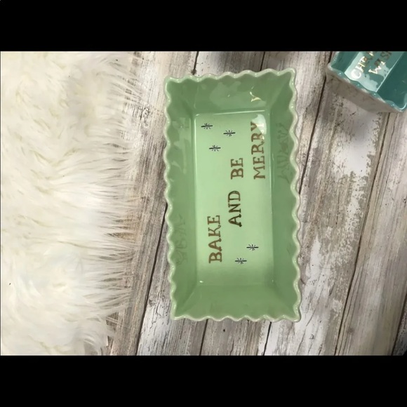 Anthropologie L'Hiver Christmas Bread Loaf Pan Set - Picture 5 of 7